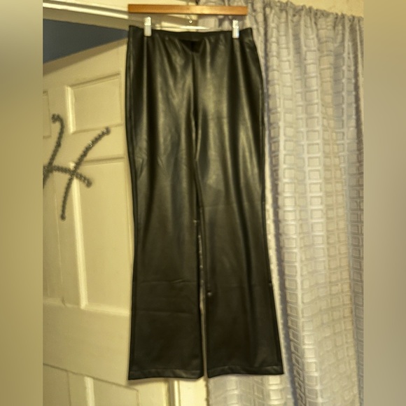 Time and Tru Pants - Time + Tru faux leather pull on flare pants size M